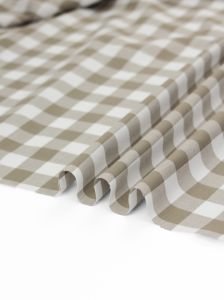 Yarn Dyed Cotton Fabric - 17mm Gingham Barley