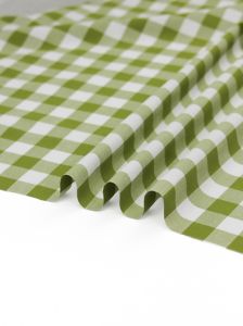 Yarn Dyed Cotton Fabric - 17mm Gingham Matcha