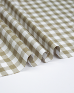 Yarn Dyed Cotton Fabric - 9mm Gingham Barley
