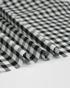 Yarn Dyed Cotton Fabric - 9mm Gingham Black