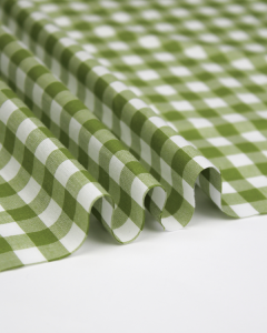 Yarn Dyed Cotton Fabric - 9mm Gingham Matcha