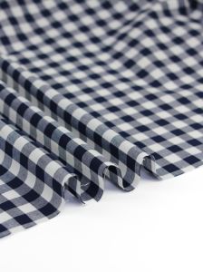 Yarn Dyed Cotton Fabric - 9mm Gingham Navy
