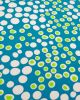 Lycra Blend Jersey Fabric - Blue & Green Spot
