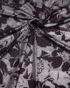 Polyester Jersey Fabric - Purple and Silver Floral