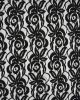 Poly Blend Lace Tulle Fabric - Black Roses
