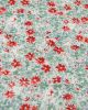 Cotton Lawn Fabric - Ditsy Floral Red & Green