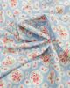 Cotton Lawn Fabric - Oval Floral Print Blue