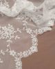 Lace Tulle Fabric - Dainty Floral White