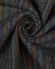 Wool Blend Fabric - Multi Stripe Navy