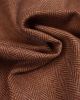 Pure Wool Donegal Tweed Fabric - Brown Herringbone