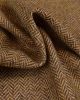 Pure Wool Donegal Tweed Fabric - Mustard Herringbone