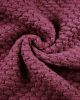 Crochet Topped Jersey Fabric - Plum Purple