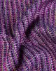 Wool Blend Coating Fabric - Chenille Stripe Fuschia