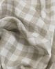 Yarn Dyed Linen Fabric - Oat Gingham