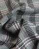 REMNANT Herringbone Check Wool Coating Fabric -  160 x 150cm