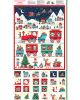 Christmas Advent Calendar Fabric Panel - Santa Express