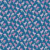 Patchwork Cotton Fabric - Pool Party - Flamingos on Blue