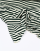 Brushed Jersey Fabric - Forest Green Stripe