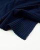 Bubble Stripe Cotton Seersucker Fabric - Deep Blue