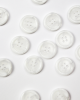 Button - 20mm - Marble Snow