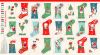 Christmas Advent Calendar Panel - Merry Christmas - Hanging Stockings