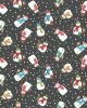 Christmas Patchwork Cotton Fabric - Merry Christmas - Scatter Snowmen Coal