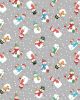 Christmas Patchwork Cotton Fabric - Merry Christmas - Scatter Snowmen Silver