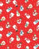 Christmas Patchwork Cotton Fabric - Merry Christmas - Scatter Snowmen Red