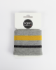 Cotton Cuffing - Lurex Stripe Grey/Mustard