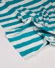Cotton Jersey Fabric - Chunky Stripe Turquoise