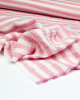 Double Gauze Fabric - Strawberry Stripe