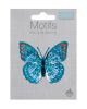 Iron-On Motif Patch - Blue Sequin Butterfly