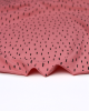 Organic Cotton Jersey Fabric - Dashes on Rose