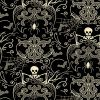 Patchwork Cotton Fabric - Midnight Haunt - Skelly Bones Black