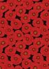 Patchwork Cotton Fabric - Poppies - Large Poppy on Black
