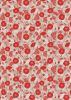 Patchwork Cotton Fabric - Poppies - Shadow Poppy on Natural