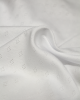 Pointelle Cotton Jersey Fabric - White