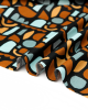 Printed Cotton Canvas Fabric - Shapes - Sienna