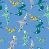 Patchwork Cotton Fabric - Roar - Pterosaur Flight