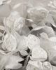 Embellished Tulle Fabric - Satin Roses White
