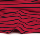 Stripe Cotton French Terry Fabric - Navy on Red
