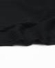 Wide Rib Cotton Jersey Fabric - Black
