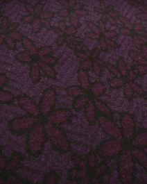 Wool & Alpaca Jersey Fabric | Purple Floral | Truro Fabrics