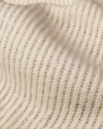 Chunky Knit Wool Fabric, Cream