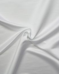 Fine Duchesse Satin Fabric - White