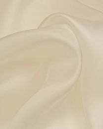 Silk Sateen Organza Fabric - Cream