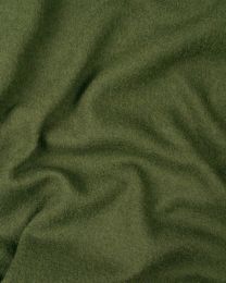 Boiled Pure Wool Jersey Fabric - Olive Green