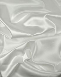Polyester Blend Satin Fabric - Ivory