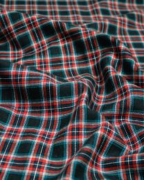 Brushed Cotton Flannel Fabric - Beaufort Tartan
