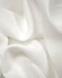 Linen & Cotton Blend Fabric - White